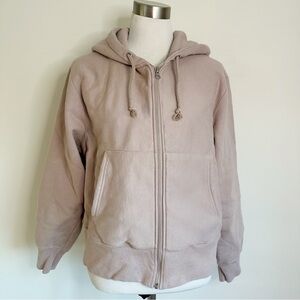 Champion NWT Women’s Reverse Weave Full Zip Hoodie in Washed Evening Blush, M